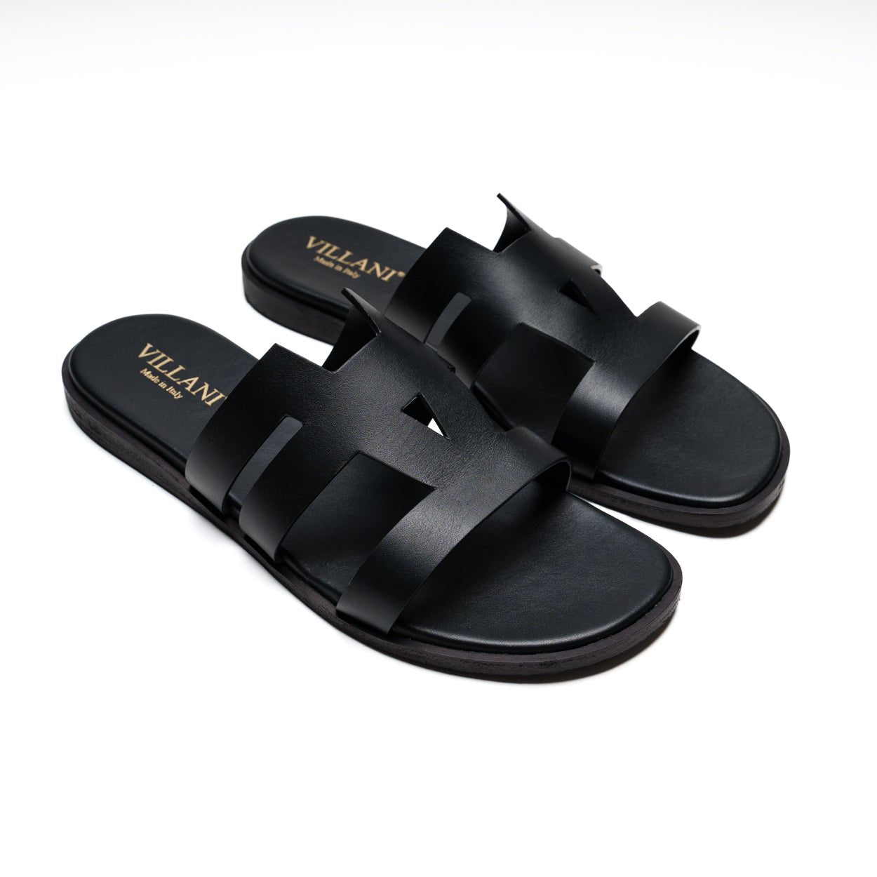 Sandali da Uomo in pelle - NERO - VILLANI - VillaniNapoli