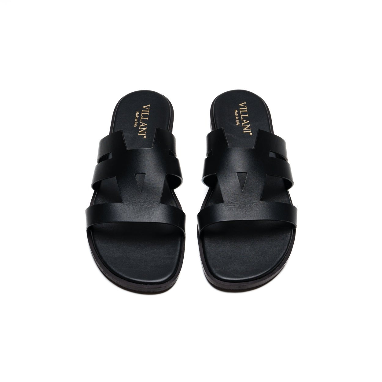 Sandali da Uomo in pelle - NERO - VILLANI - VillaniNapoli