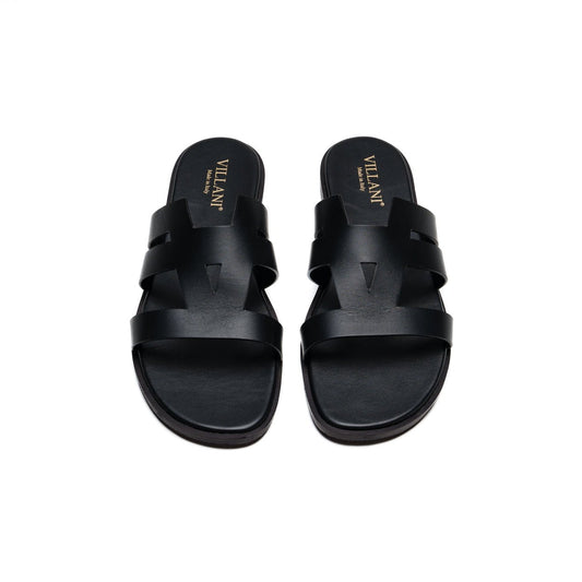 Sandali da Uomo in pelle - NERO - VILLANI - VillaniNapoli